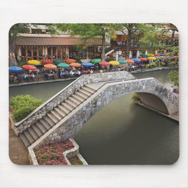 Outdoor cafe along River Walk and bridge over 2 Mouse Mat (Front)