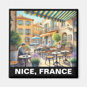 Outdoor Cafe in Nice France Mug Magnet