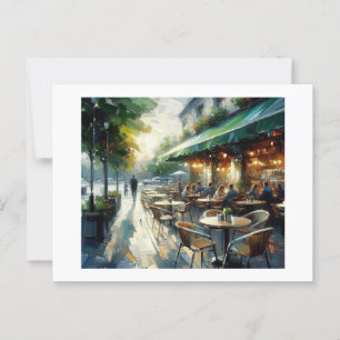 Outdoor Cafe, Postcard