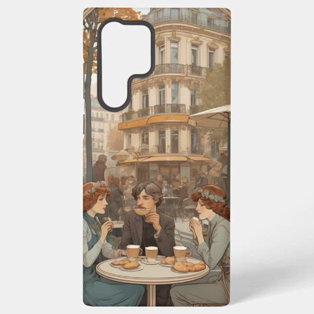 Outdoor Cafe Samsung Galaxy S22 Ultra Case (Back)