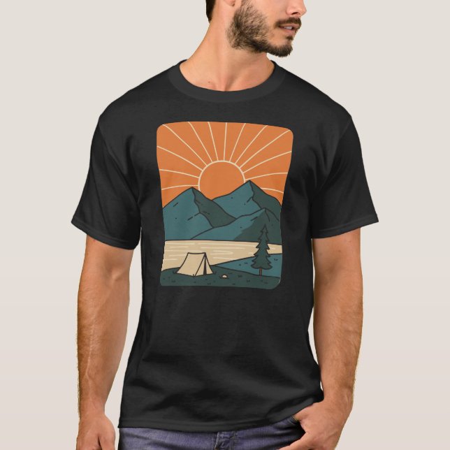 Outdoor camp Illustration T-Shirt (Front)
