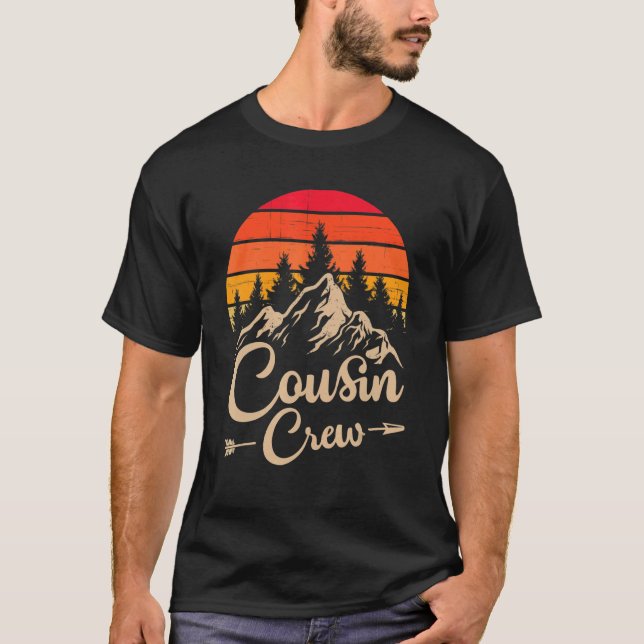 Outdoor Camp Sunset Summer Vacation Reunion A Cous T-Shirt (Front)