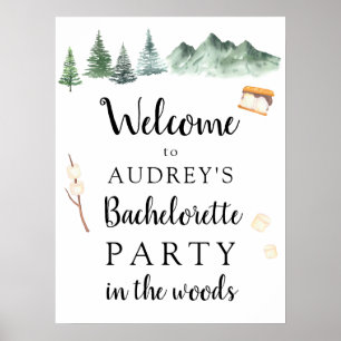 Outdoor Camping Bachelorette Welcome Sign