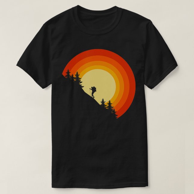 Outdoor Camping Backpacking Hiking  T-Shirt (Design Front)