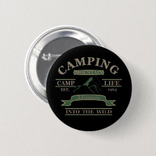Outdoor camping camper life 6 cm round badge