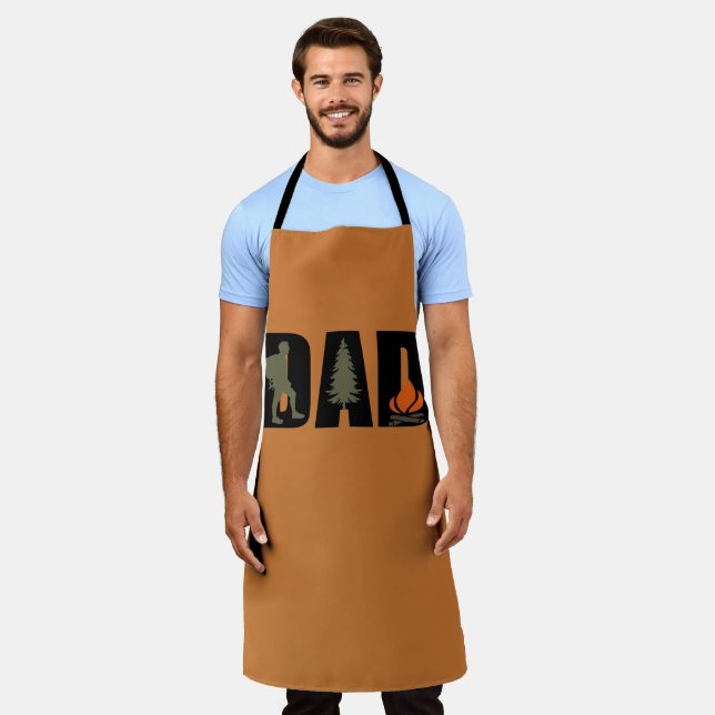 Outdoor camping dad happy camper apron (Worn)