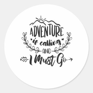 Outdoor Camping Hiking Camper Gifts Classic Round Sticker