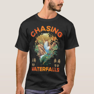 Outdoor Camping Hiking Chasing Waterfall Hikers T-Shirt