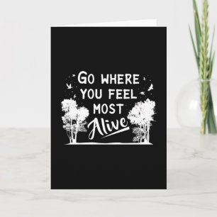 Outdoor Camping Hiking Nature Mountains Funny Gift Card