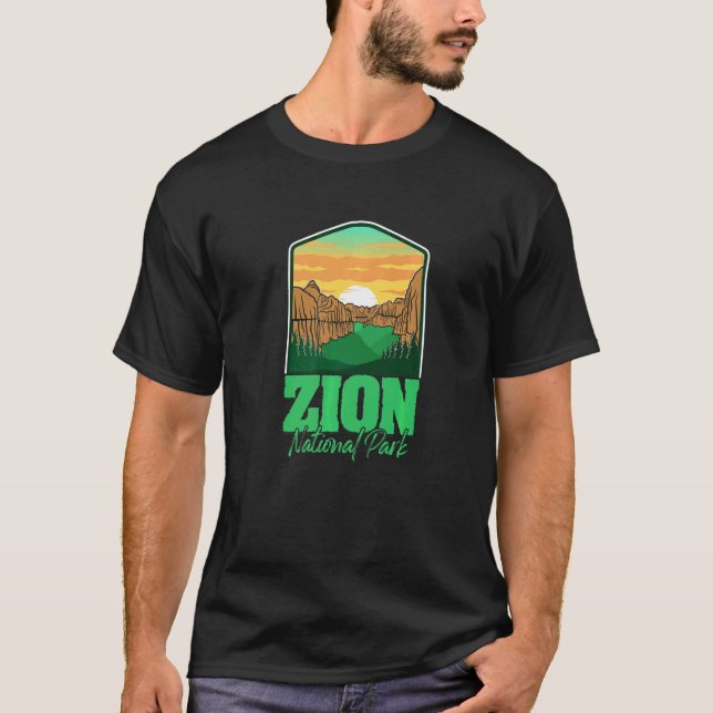 Outdoor Camping Mountain Hike Zion National Park   T-Shirt (Front)