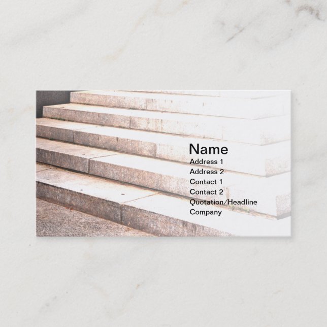 outdoor cement steps business card (Front)