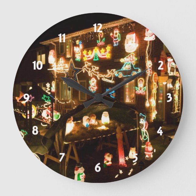 Outdoor Christmas Decorations Large Clock (Front)