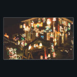 Outdoor Christmas Decorations Rectangular Sticker<br><div class="desc">Merry Christmas celebration with this item. This design looks good on any product. ⭐PERSONALIZE this template with your artwork. ⭐EDIT it further to make more changes. ⭐TRANSFER this design to any product. Visit all my stores at bit.ly/SandyspiderStores (cut and paste).</div>