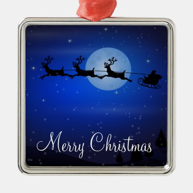 Outdoor Christmas Ornaments - Santa And Reindeer (Front)