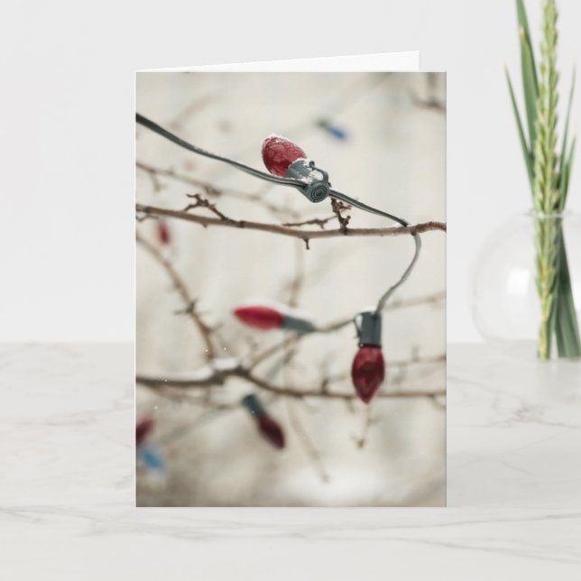 Outdoor Christmas Tree Holiday Card (Front)