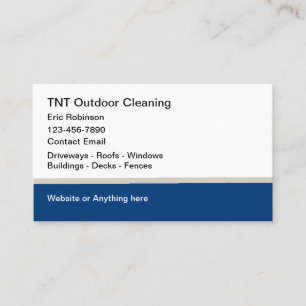 Outdoor Cleaning Service Business Card