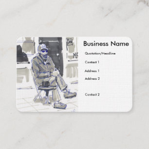 Outdoor Coffee Break Drawing Business Cards