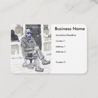 Outdoor Coffee Break Drawing Business Cards