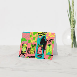 outdoor creatures Folded Greeting Card