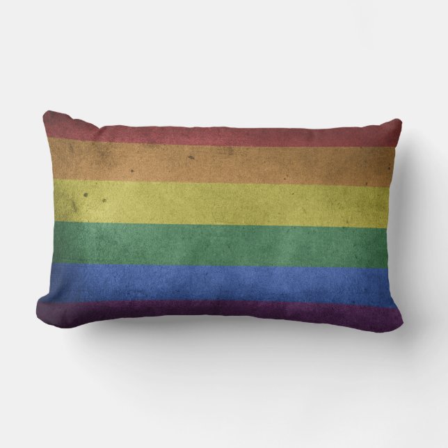 Outdoor cushion pride flag rainbow decor pillow (Front)