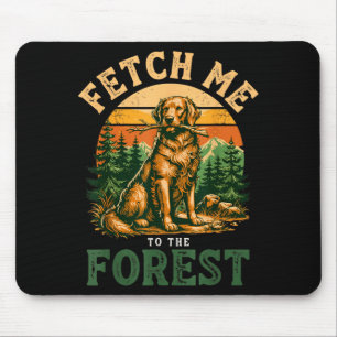 Outdoor dog retriever forest fetch dog lover mouse mat