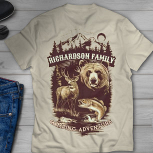 Outdoor Family Camping Add Your Name Country T-Shirt