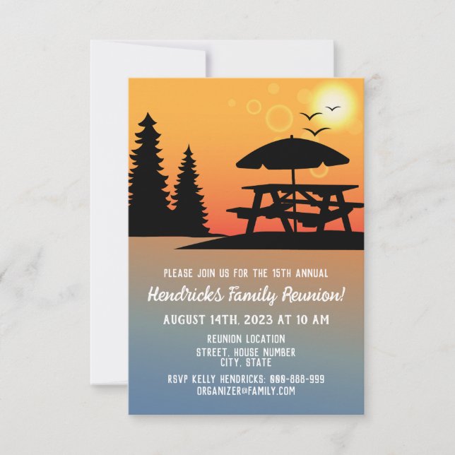 Outdoor Family Reunion or vacation invitation (Front)