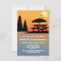 Outdoor Family Reunion or vacation invitation