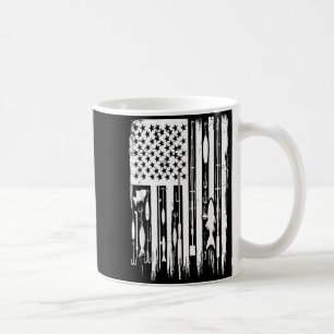 Outdoor Fishing American Flag Fisherman Fish Lover Coffee Mug