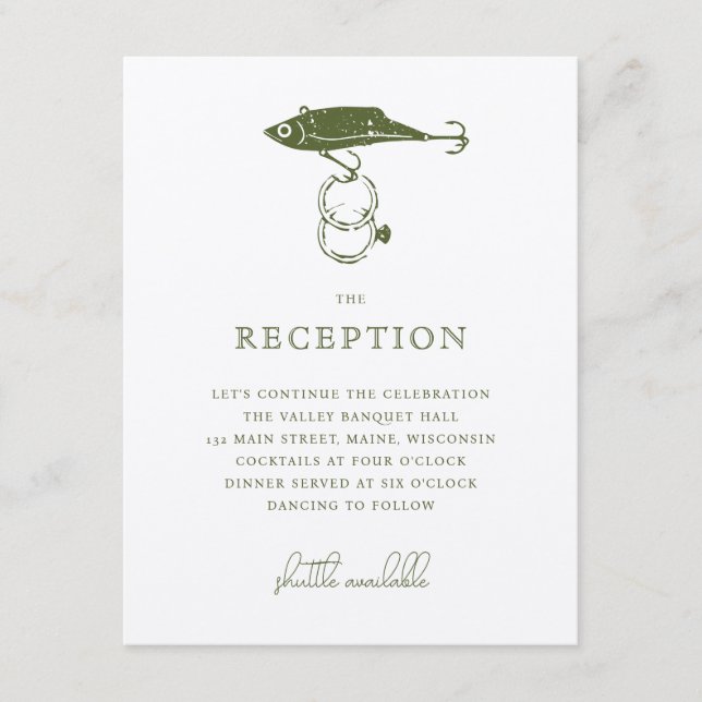 Outdoor Fishing Lure Wedding Rings Insert Kraft (Front)