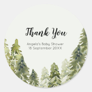 Outdoor Forest Adventure Thank You Sticker