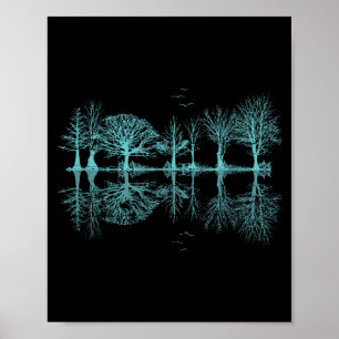Outdoor Forest Trees Reflection Wildlife Nature Poster