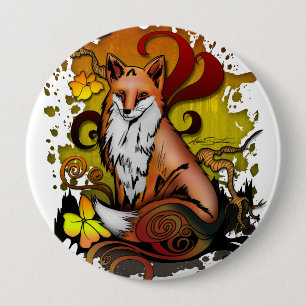 Outdoor Fox 10 Cm Round Badge