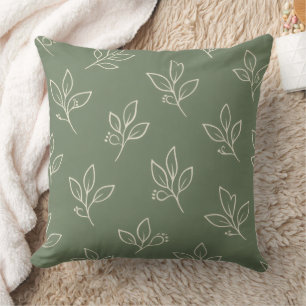 Outdoor Garden Cushion Sage Green Patio Pillow
