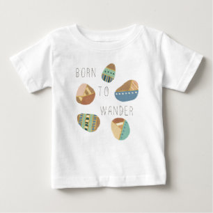 Outdoor Geo IX   Born to Wander Baby T-Shirt
