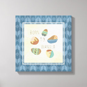 Outdoor Geo IX   Born to Wander Canvas Print