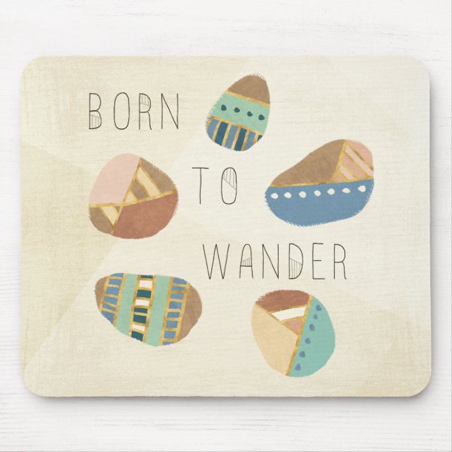 Outdoor Geo IX | Born to Wander Mouse Mat (Front)