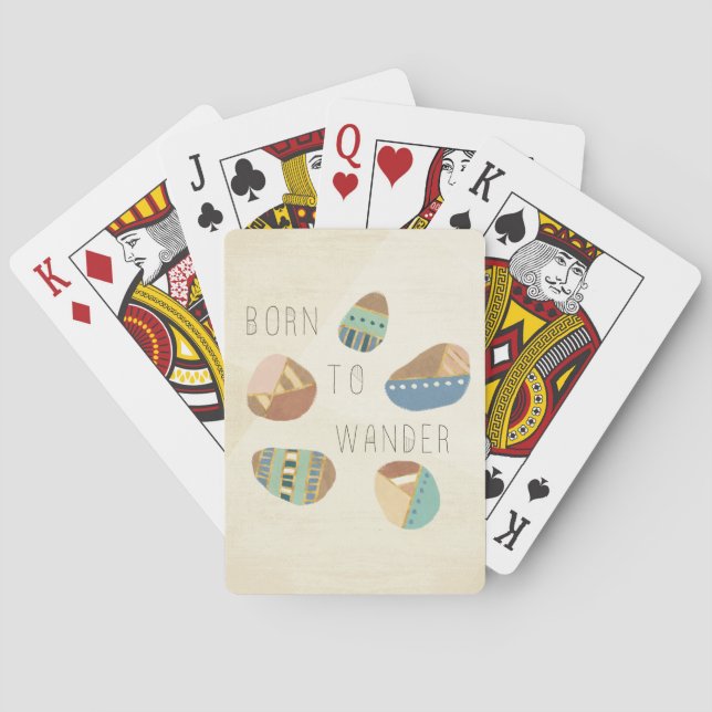 Outdoor Geo IX | Born to Wander Playing Cards (Back)