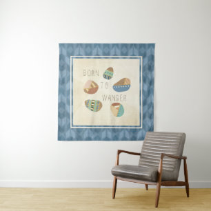 Outdoor Geo IX Born to Wander Tapestry