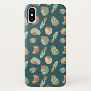Outdoor Geo Step Blue Pattern iPhone X Case