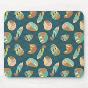 Outdoor Geo Step   Blue Pattern Mouse Mat