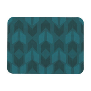 Outdoor Geo Step Dark Teal Pattern Magnet