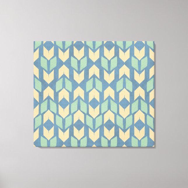 Outdoor Geo Step | Geometric Arrow Pattern Canvas Print (Front)