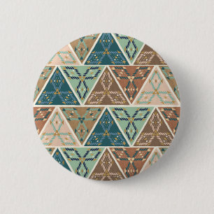 Outdoor Geo Step   Geometric Pattern 6 Cm Round Badge