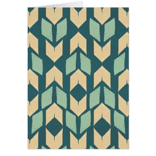 Outdoor Geo Step | Geometric Teal Arrow Pattern (Front)