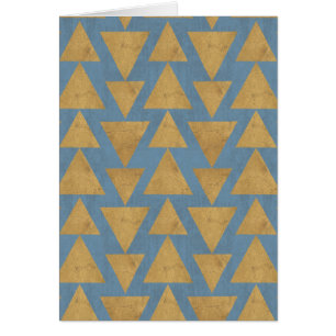 Outdoor Geo Step Gold & Blue Pattern