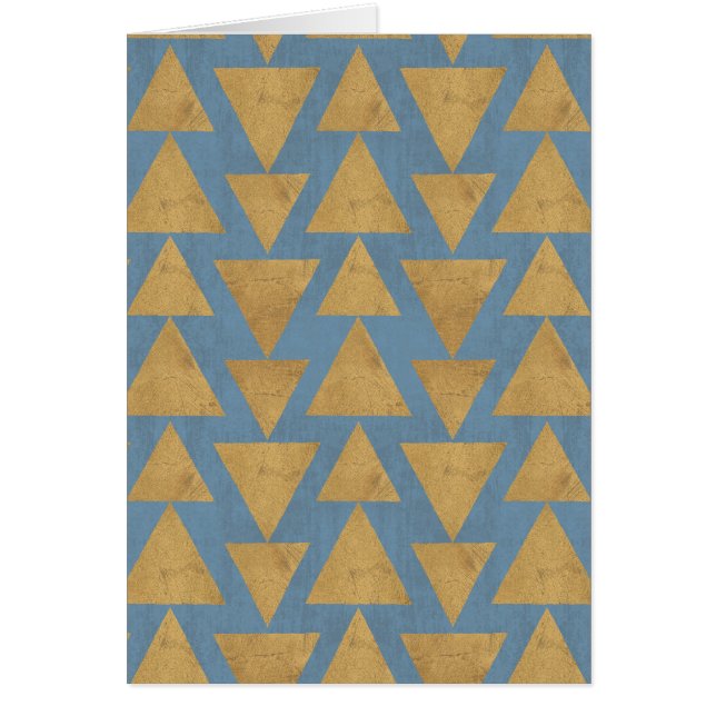 Outdoor Geo Step | Gold & Blue Pattern (Front)