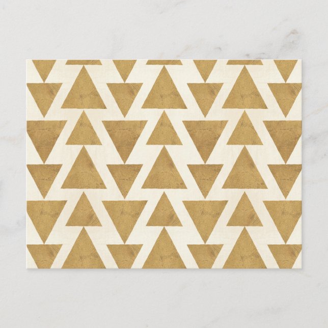 Outdoor Geo Step | Gold Geometric Pattern Postcard (Front)