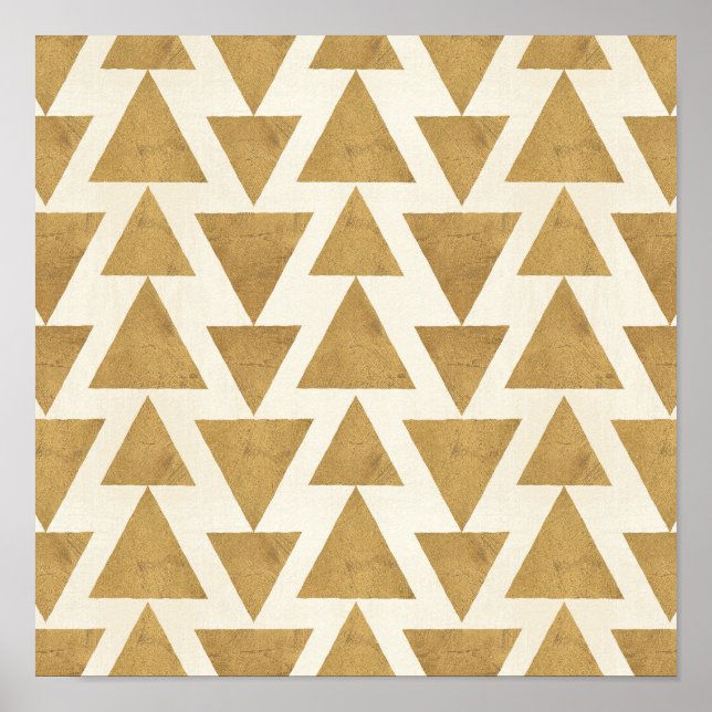 Outdoor Geo Step | Gold Geometric Pattern Poster (Front)