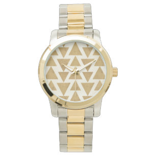 Outdoor Geo Step   Gold Geometric Pattern Watch